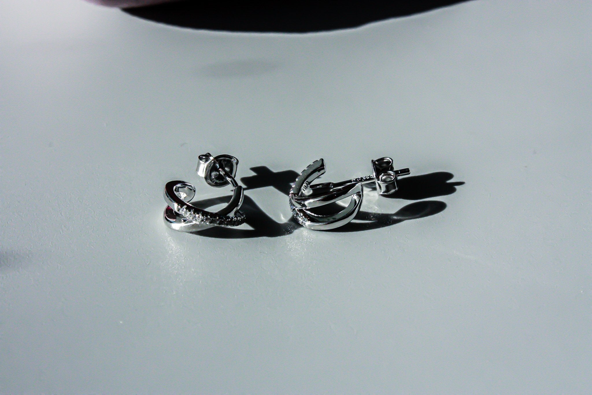 X Half Hoop Earrings