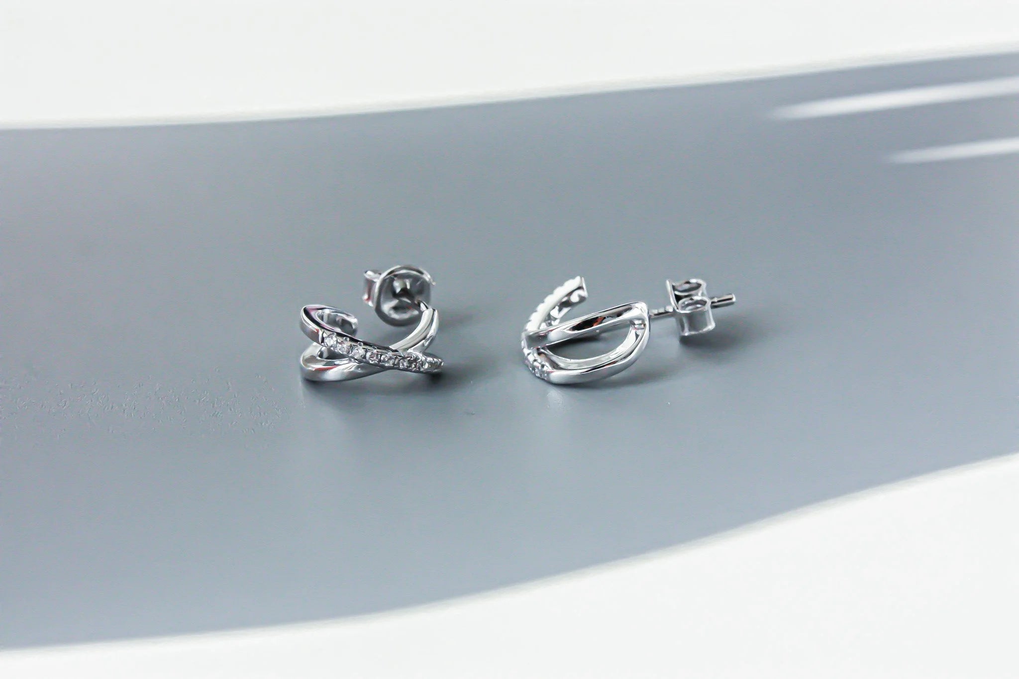 X Half Hoop Earrings