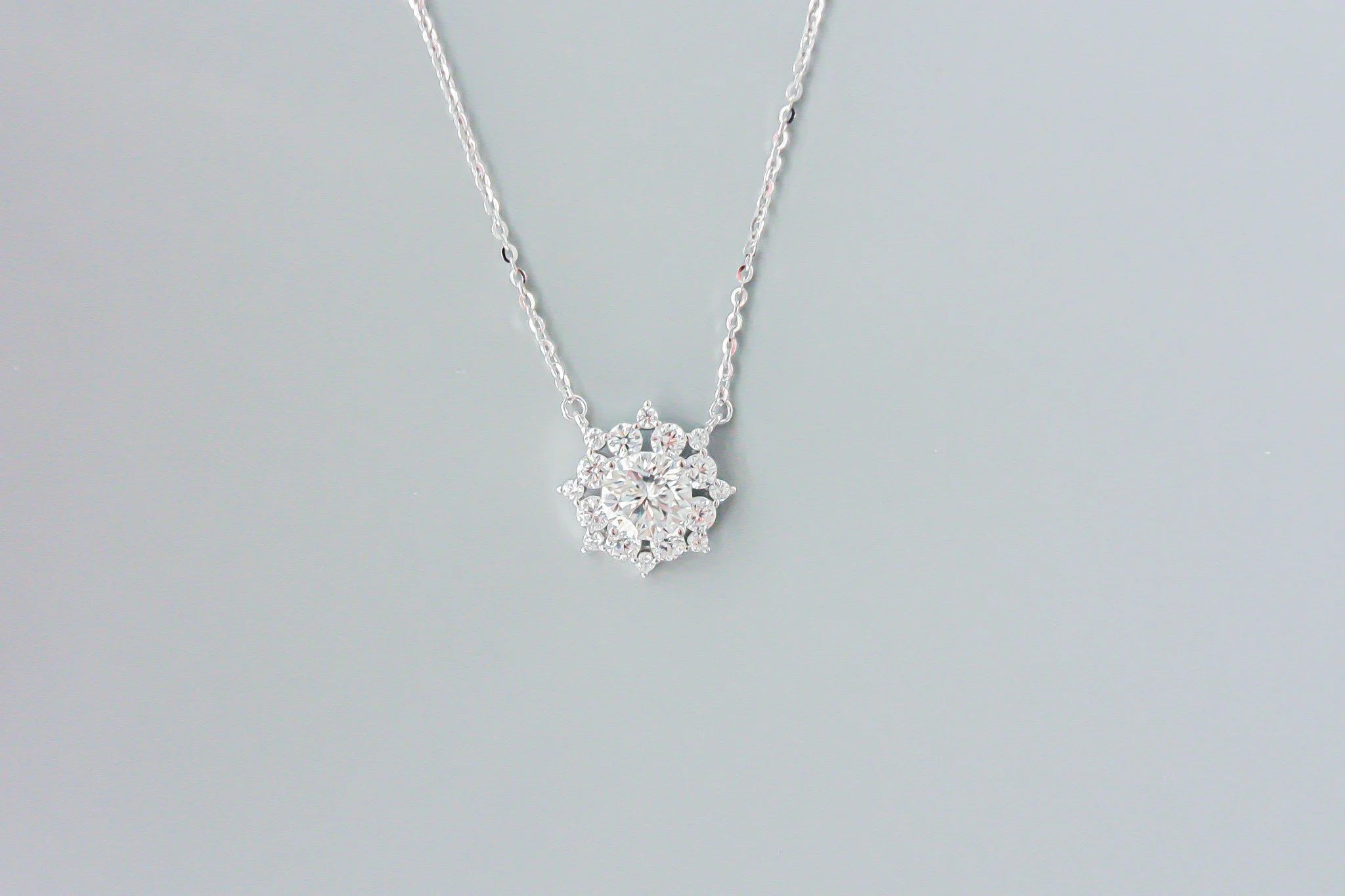 Snowflake Moissanite Necklace