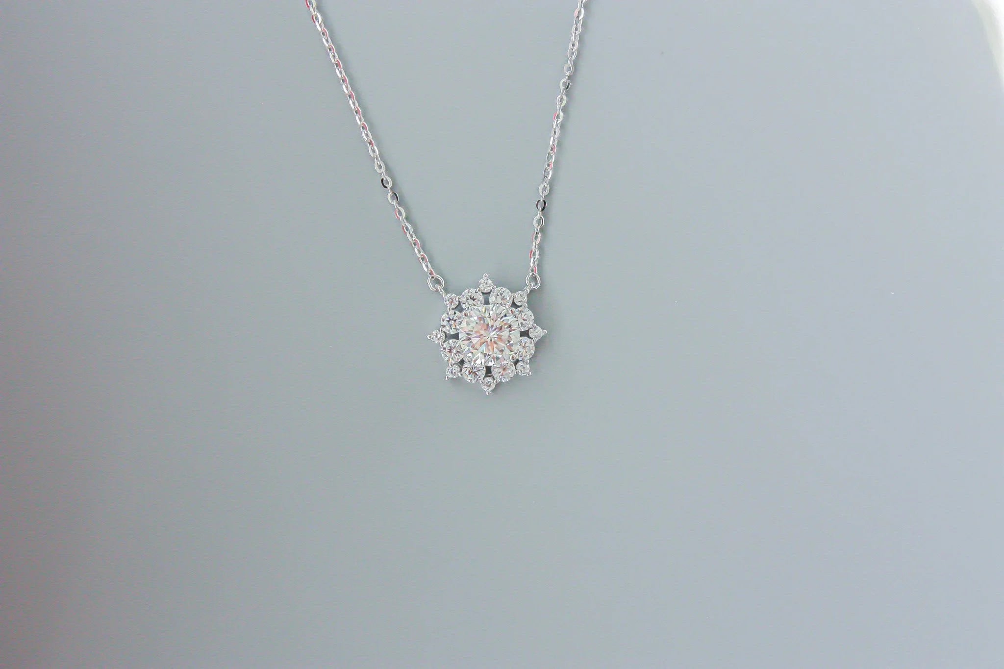 Snowflake Moissanite Necklace