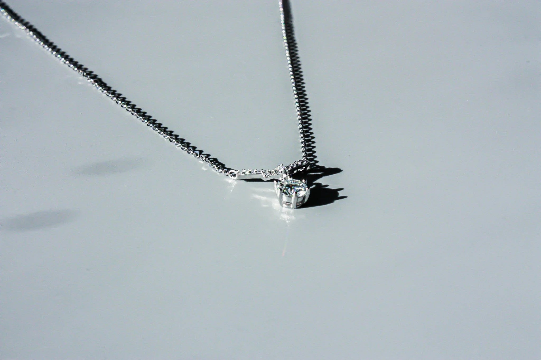 Ribbon Moissanite Necklace