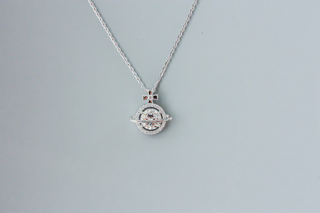 Moissanite Planet Necklace