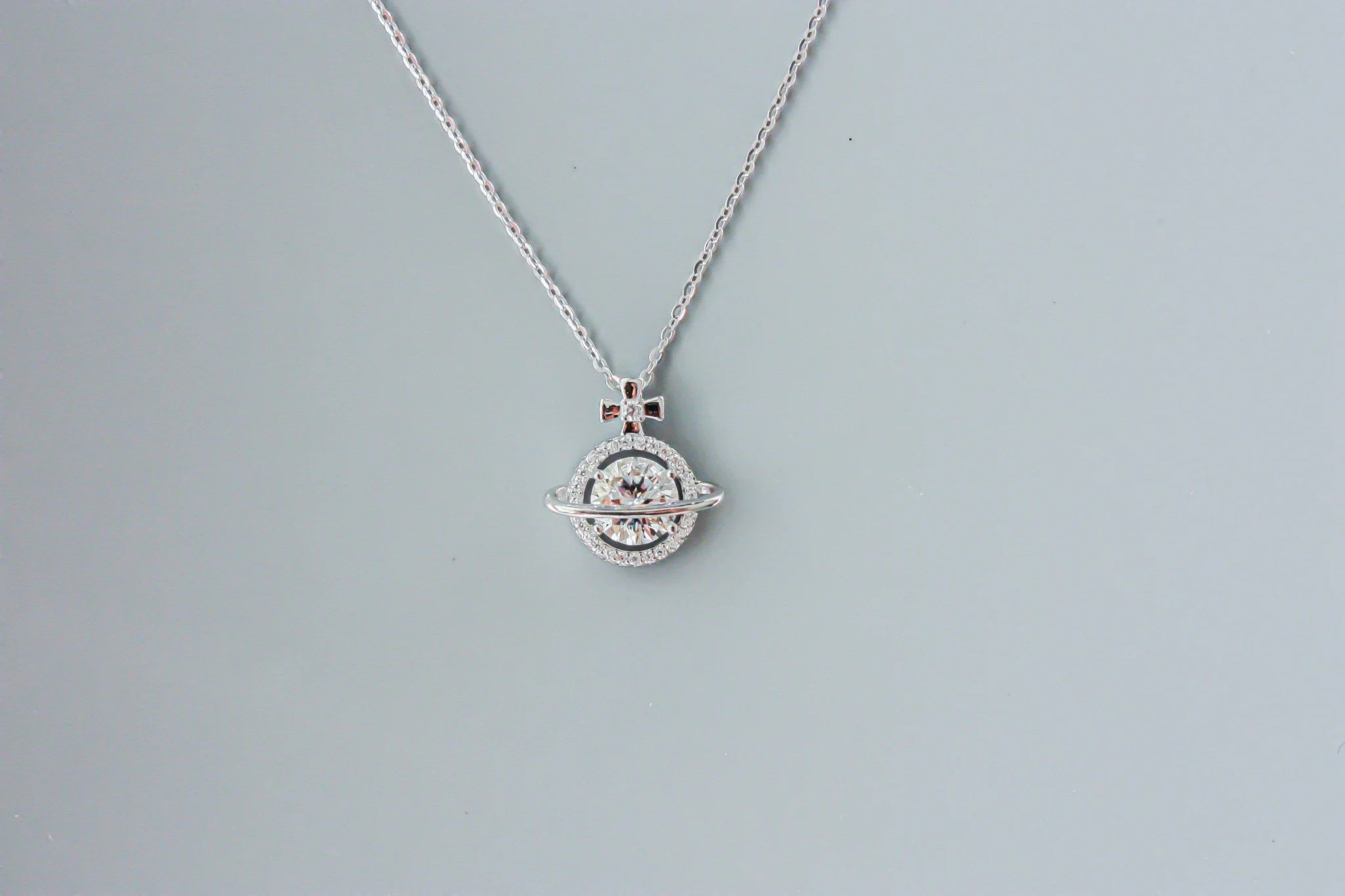 Moissanite Planet Necklace