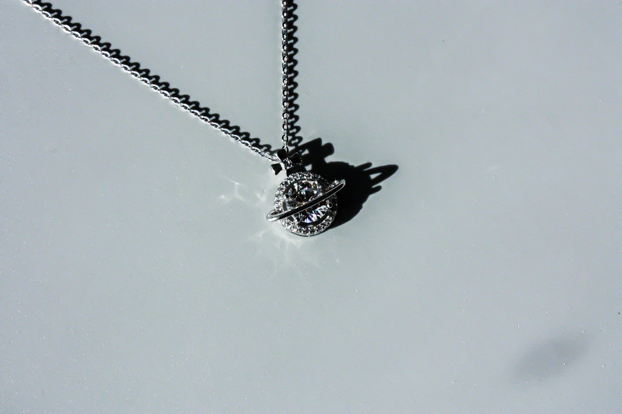 Moissanite Planet Necklace