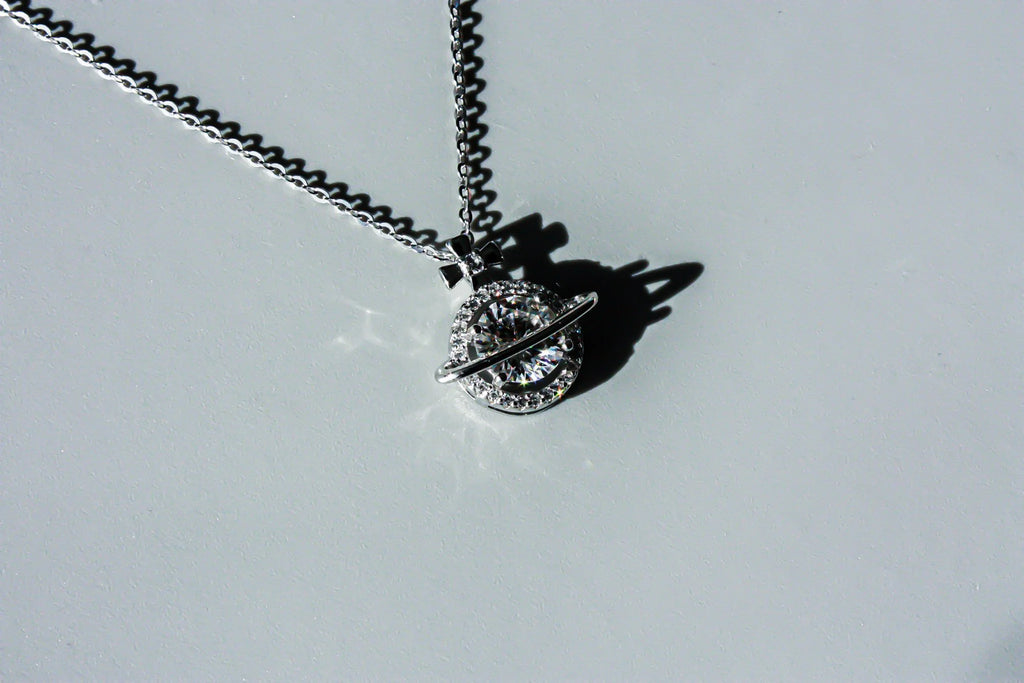 Moissanite Planet Necklace