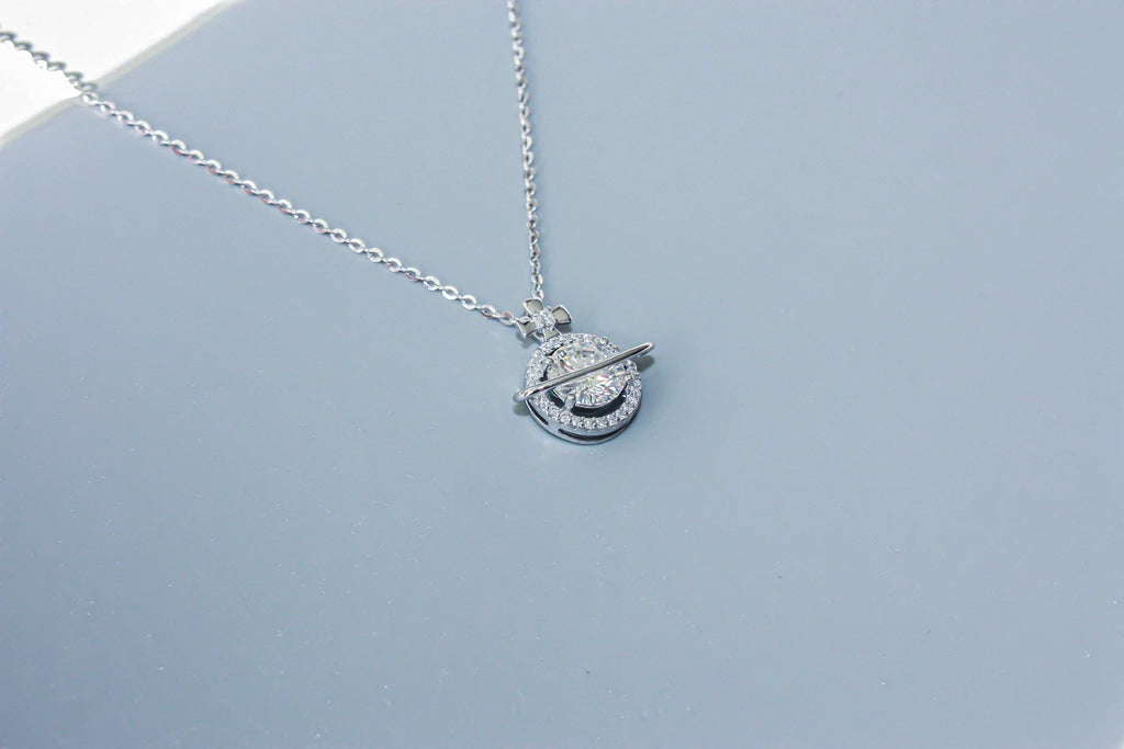 Moissanite Planet Necklace