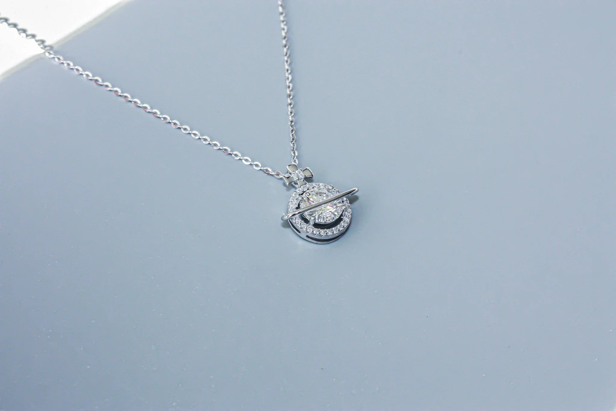 Moissanite Planet Necklace