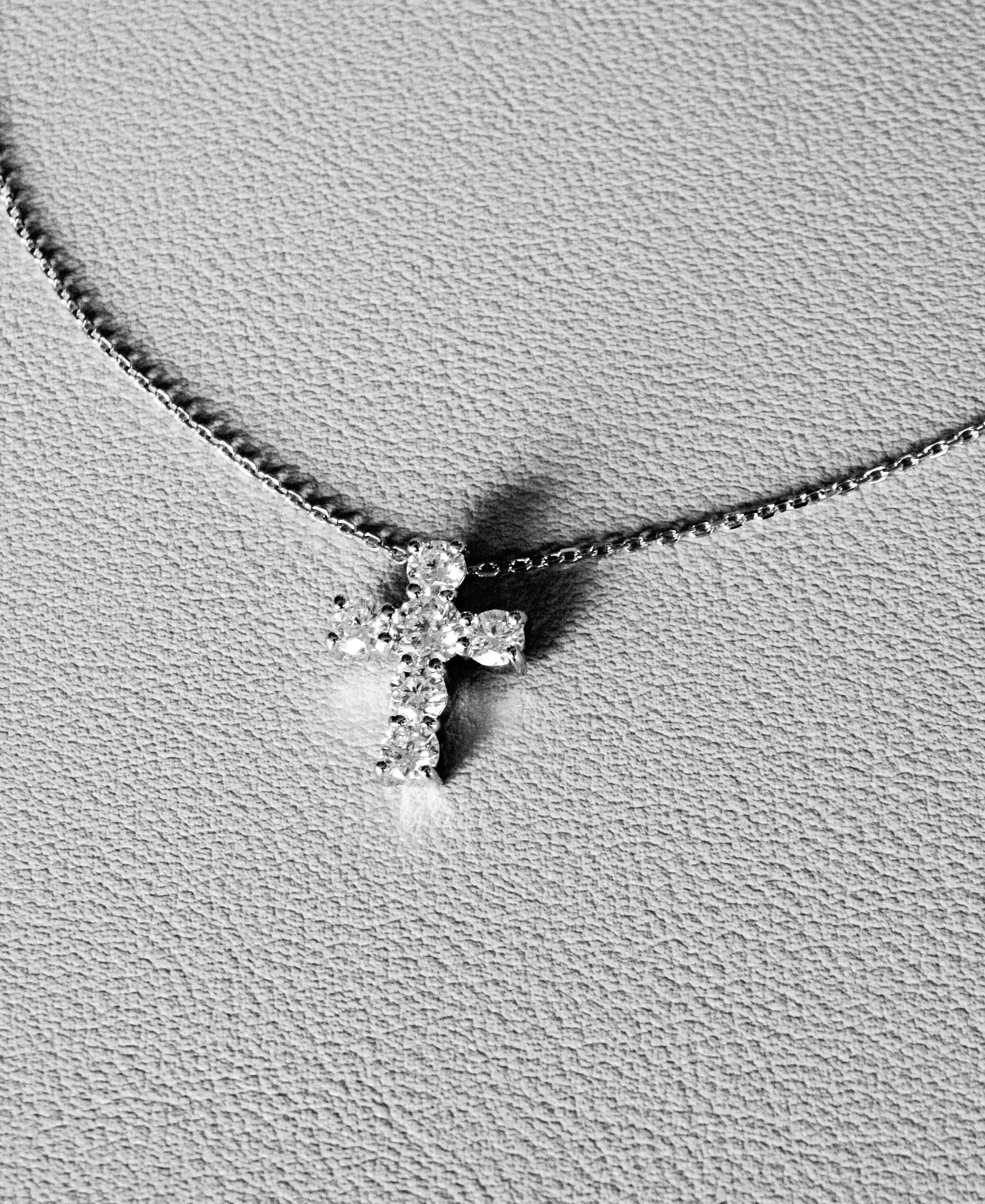 Moissanite Medium Size Cross Necklace