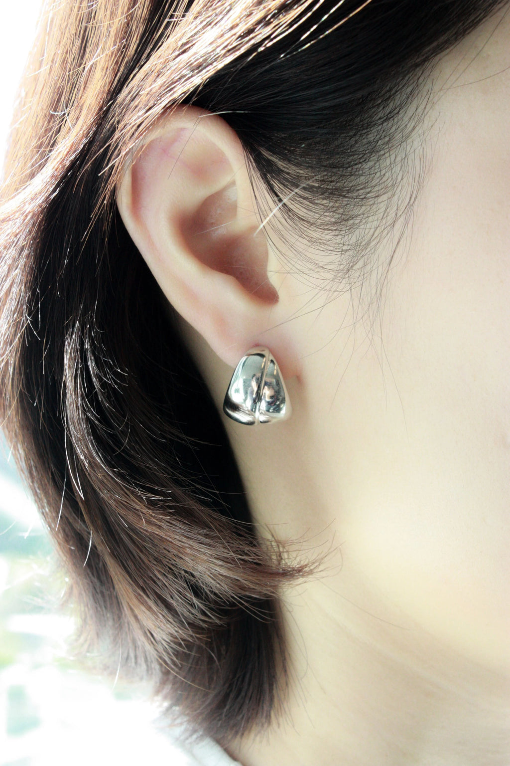 Wide Dome Hoop Earrings