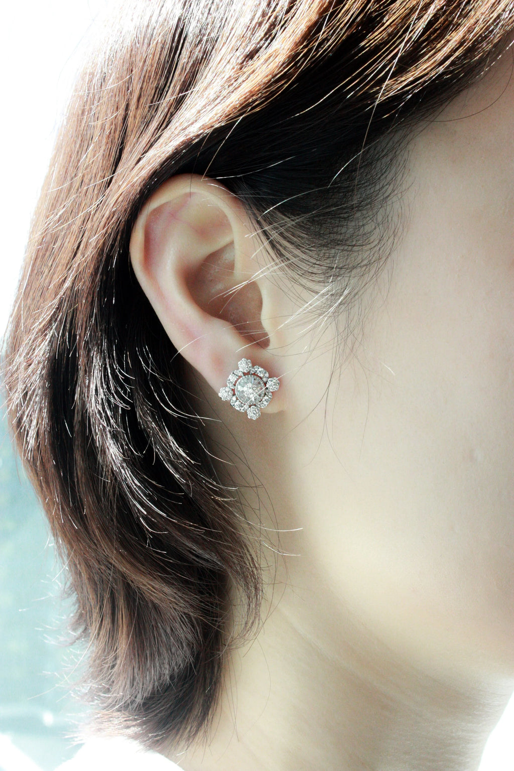 Fleur Halo Stud Earrings