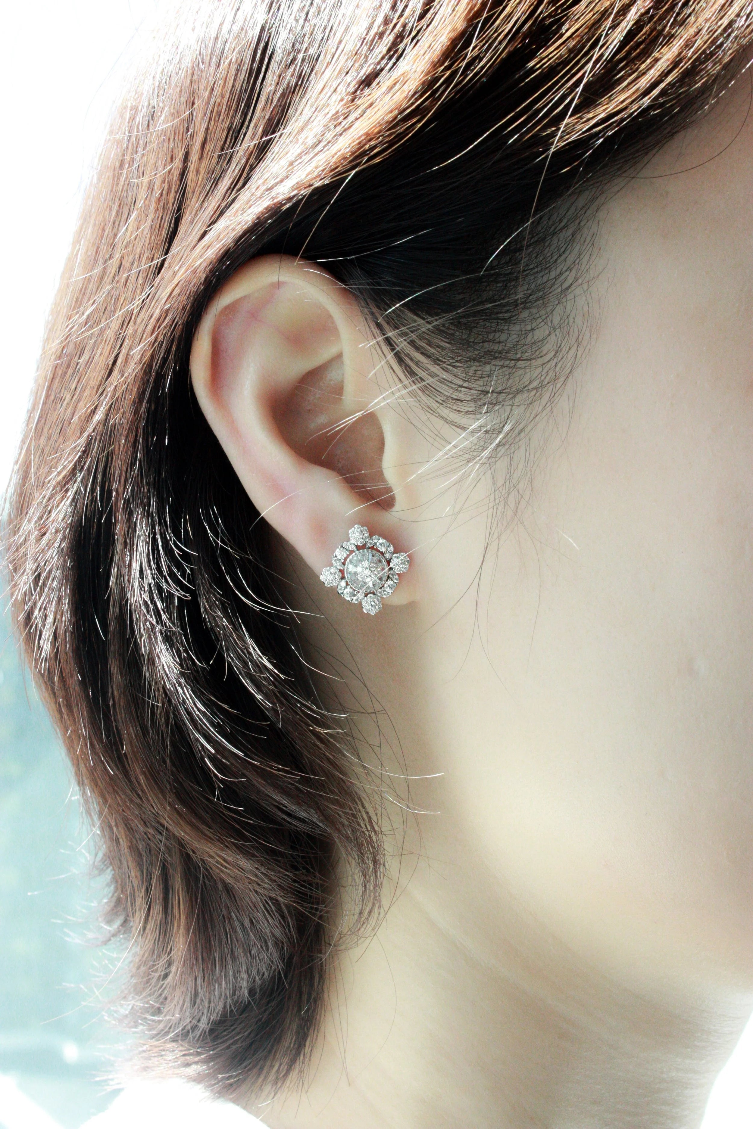 Fleur Halo Stud Earrings