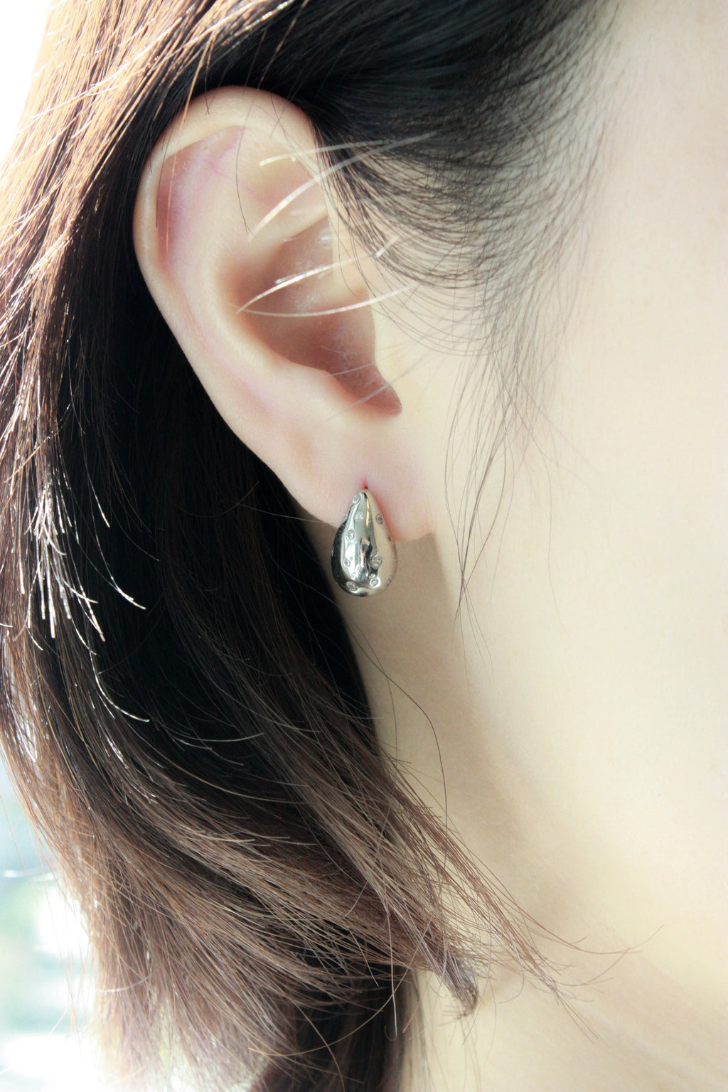 Scattered CZ Teardrop Earrings