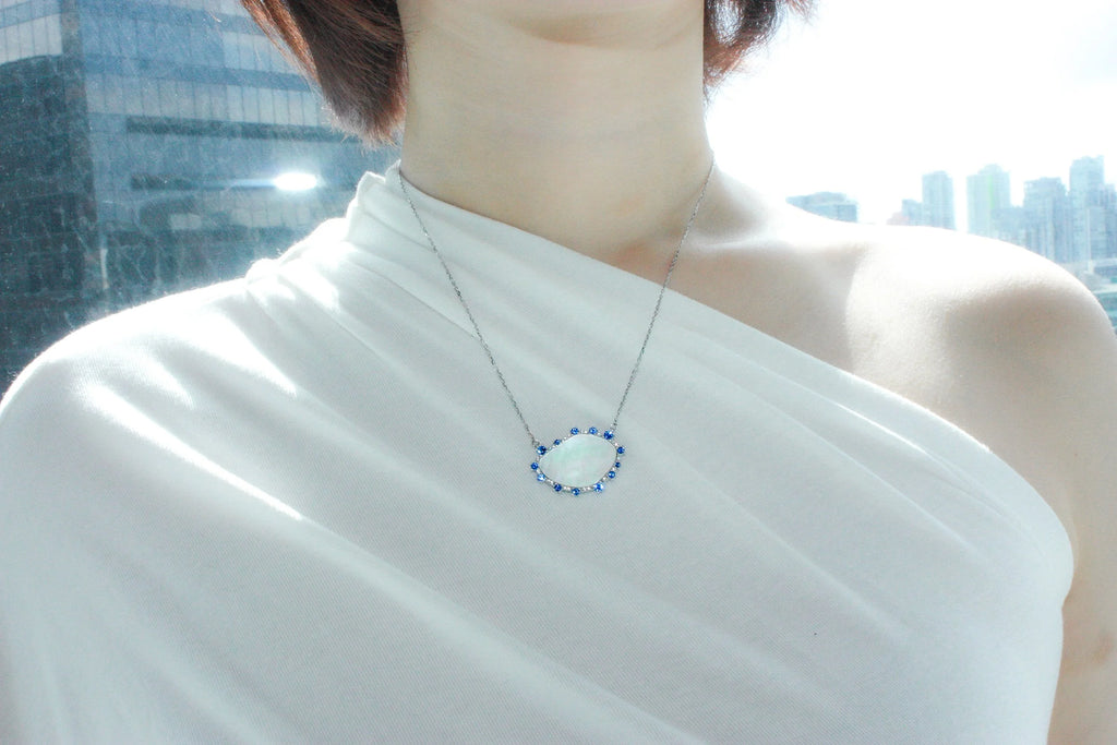 Mother-of-Pearl Slab Necklace