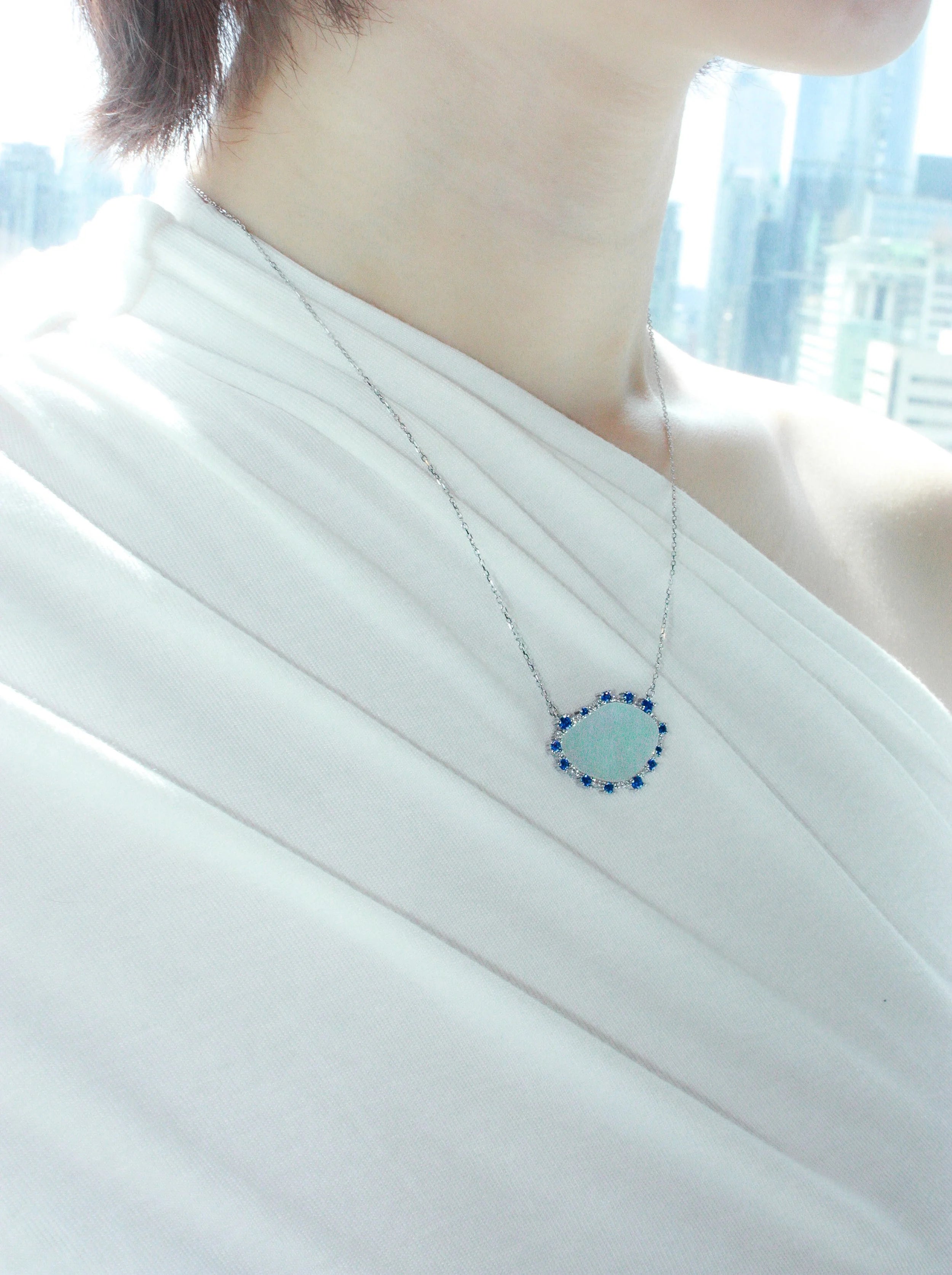Mother-of-Pearl Slab Necklace