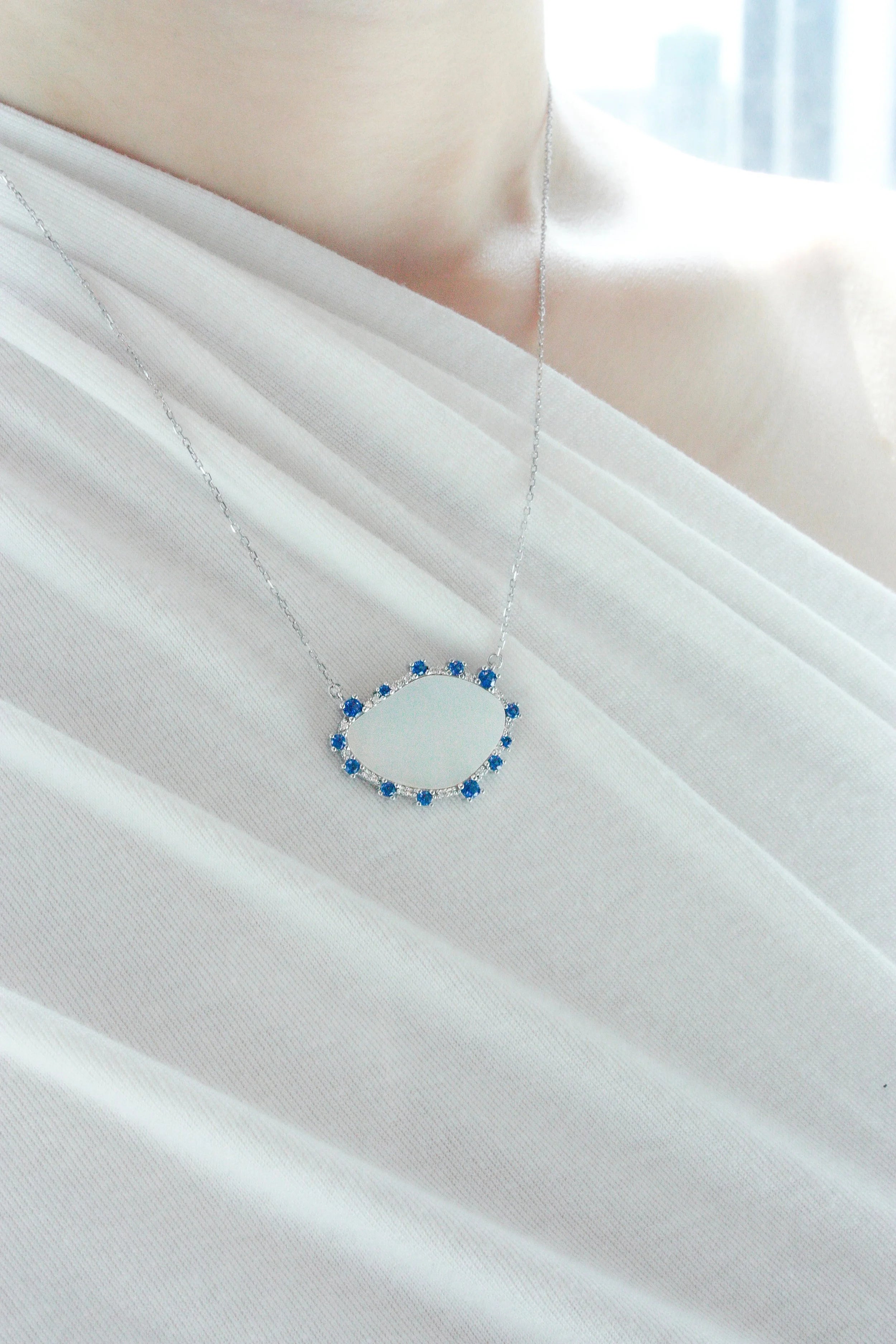 Mother-of-Pearl Slab Necklace