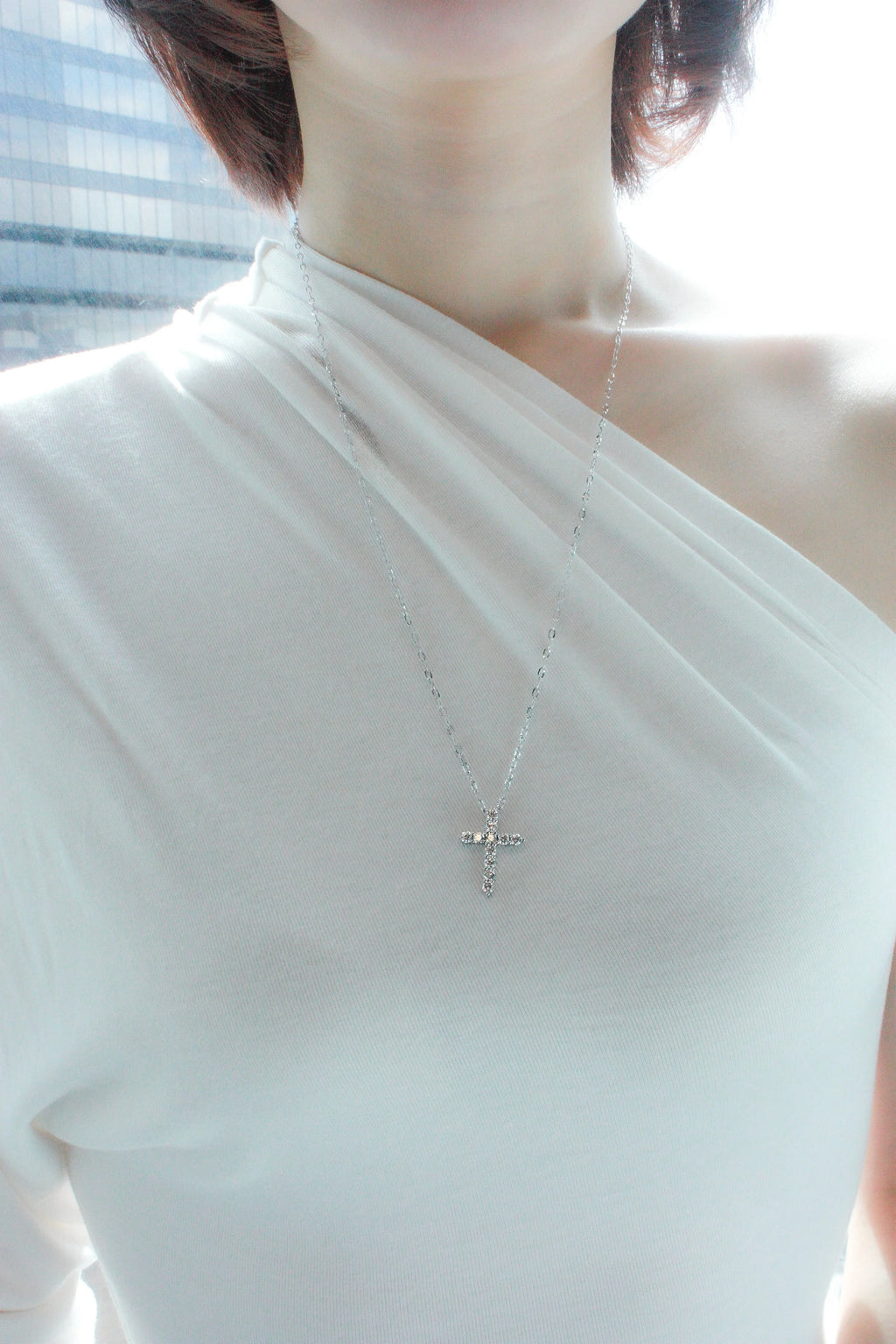 Moissanite Céleste Cross Necklace