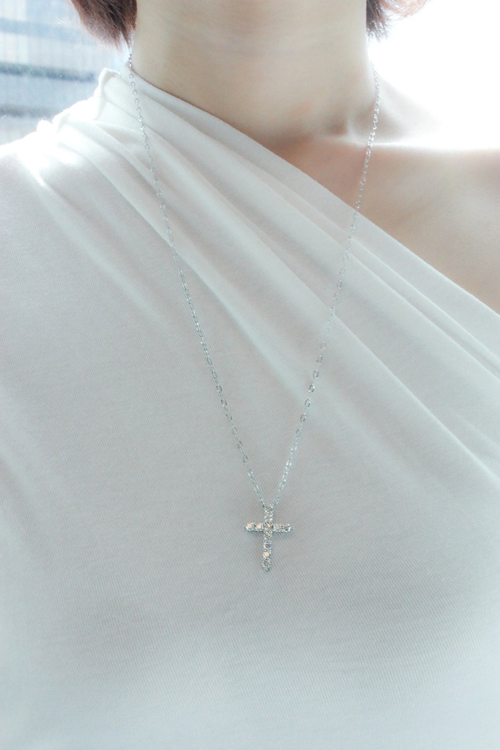 Moissanite Céleste Cross Necklace