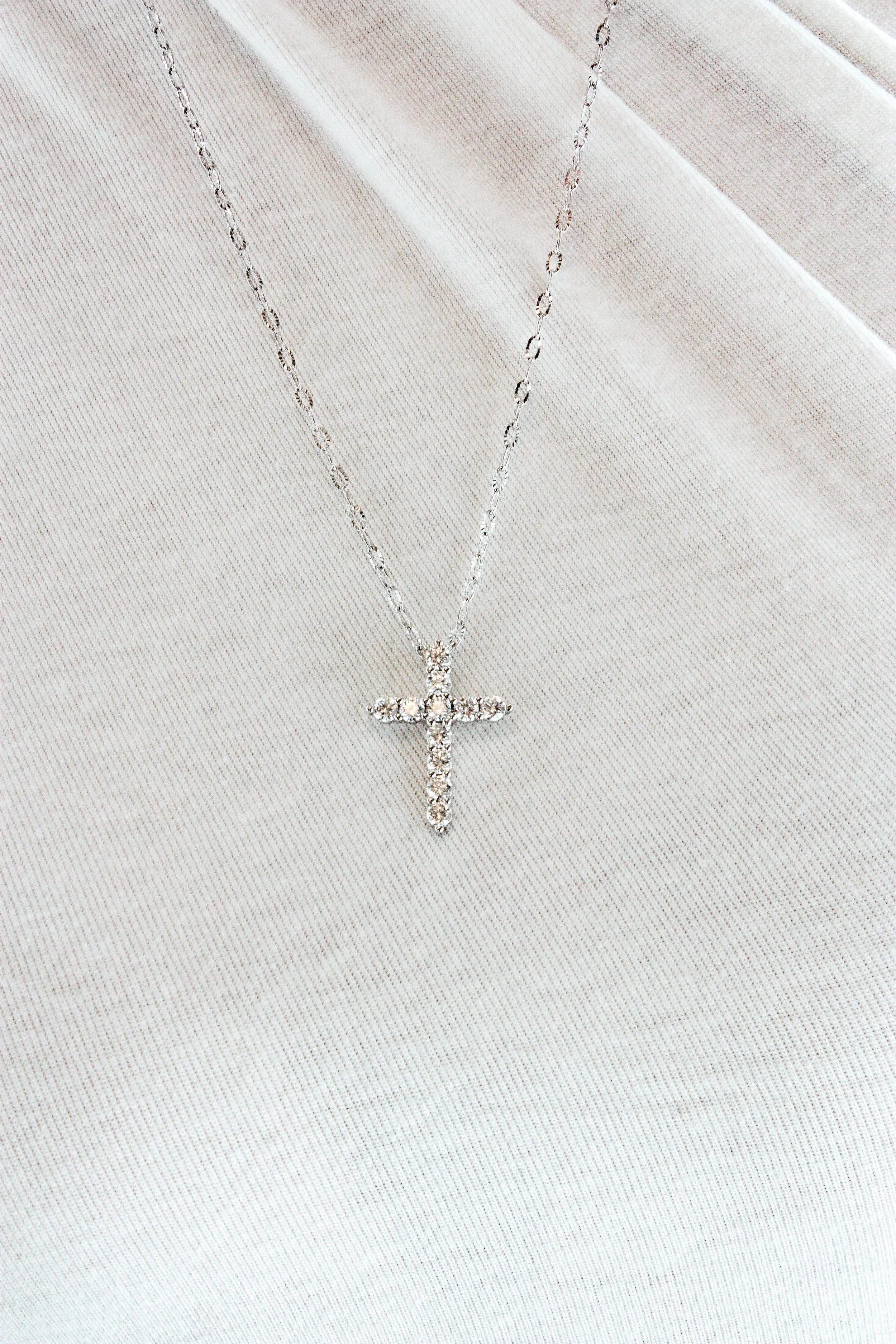 Moissanite Céleste Cross Necklace