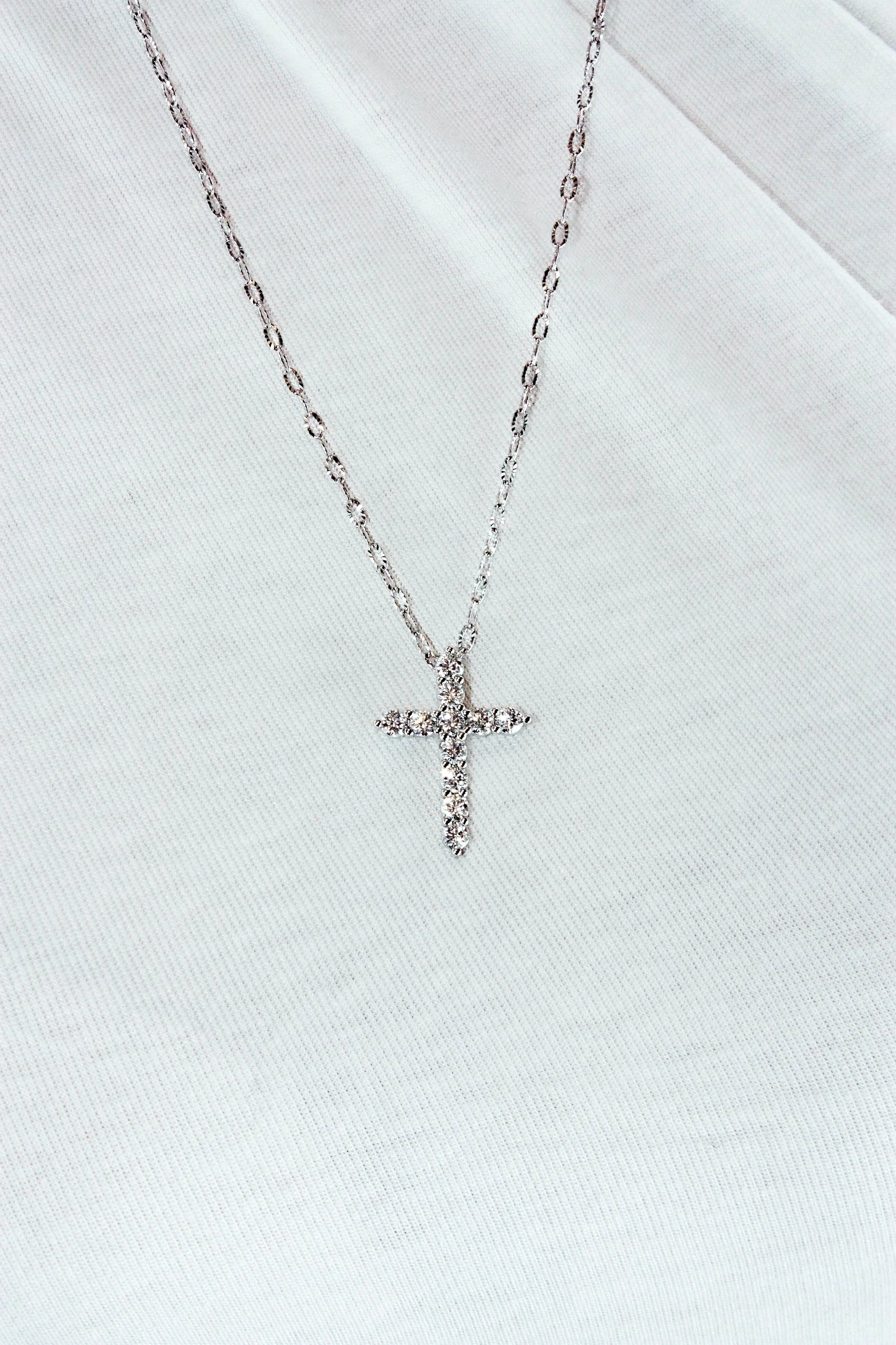 Moissanite Céleste Cross Necklace