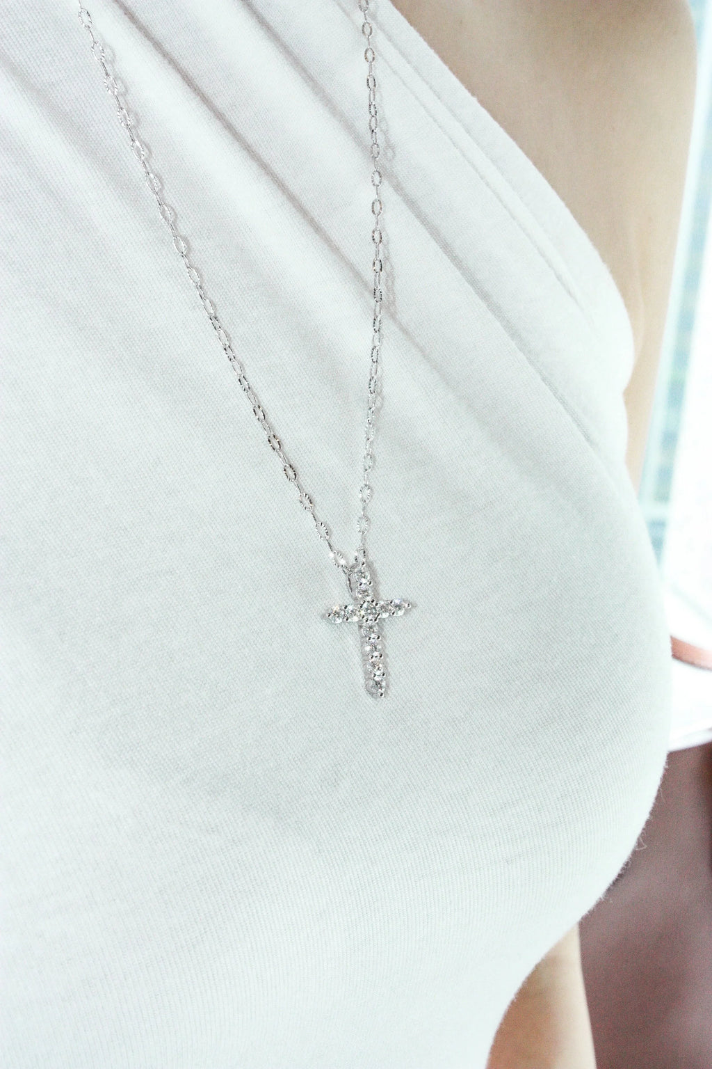 Moissanite Céleste Cross Necklace
