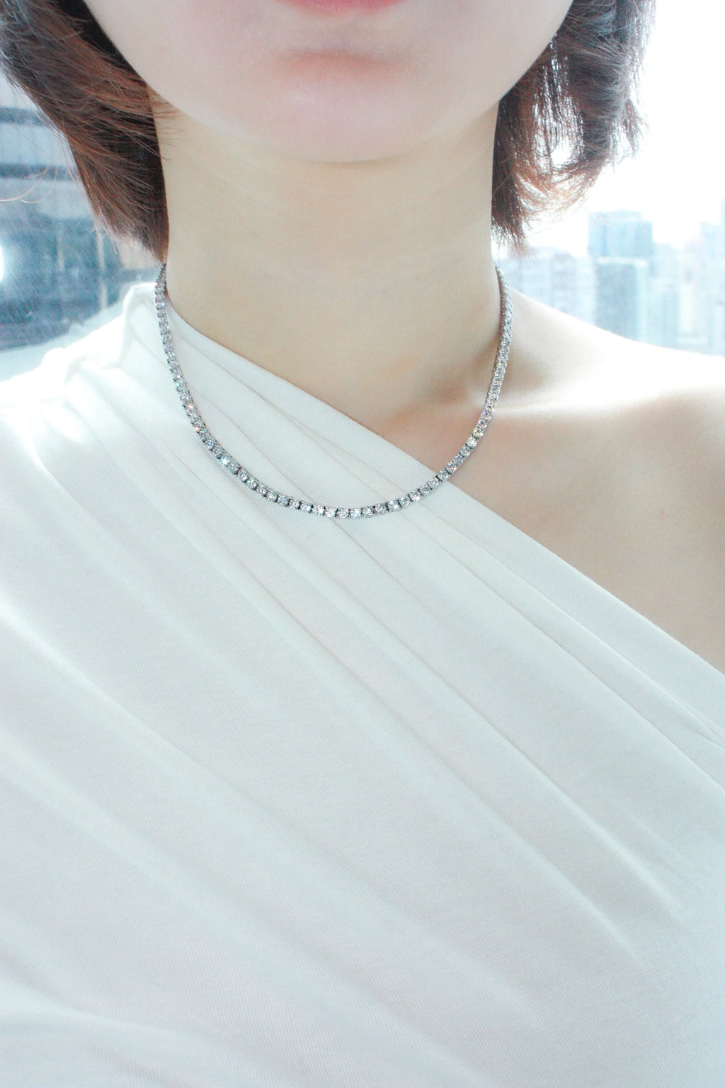 Moissanite Tennis Necklace