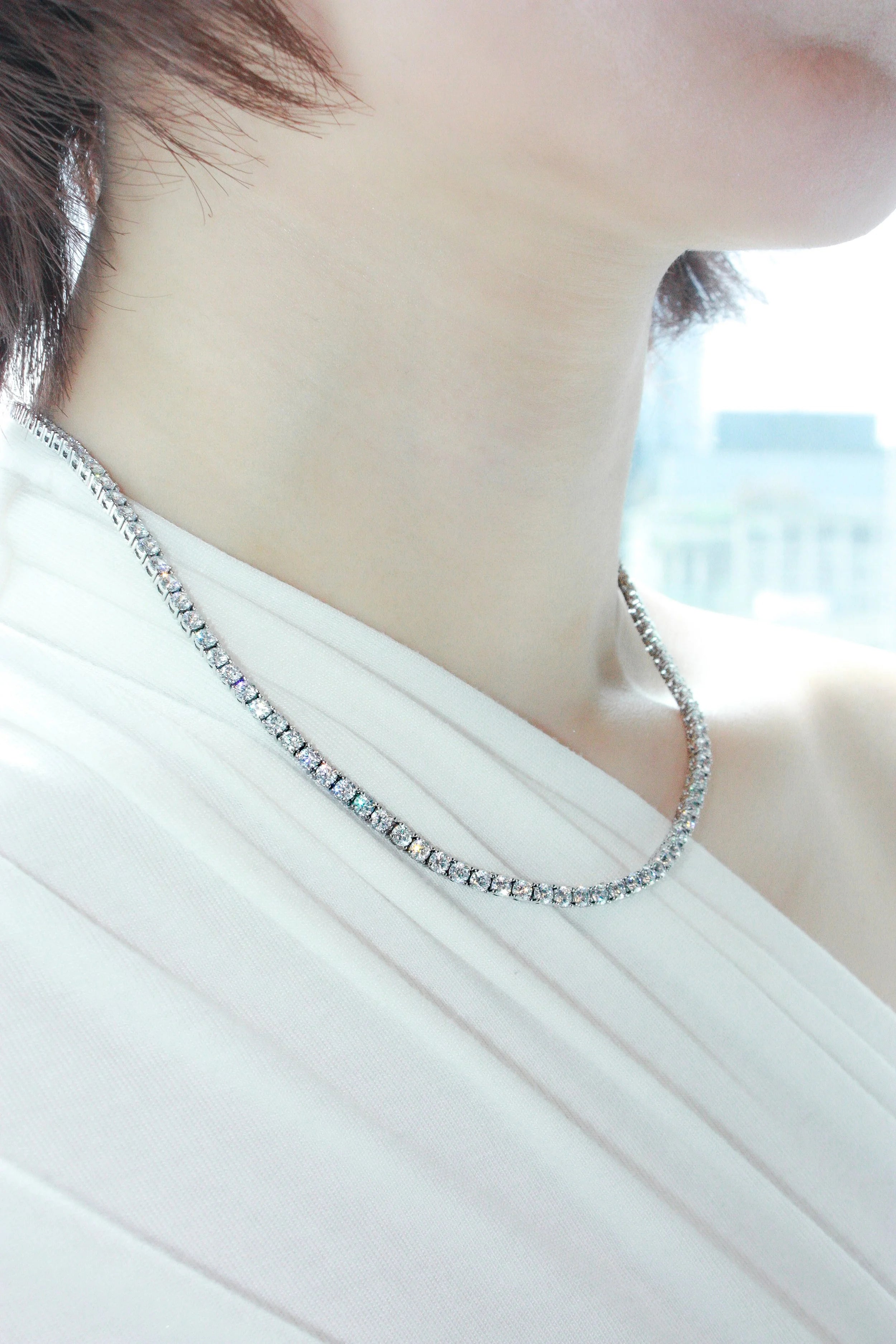 Moissanite Tennis Necklace