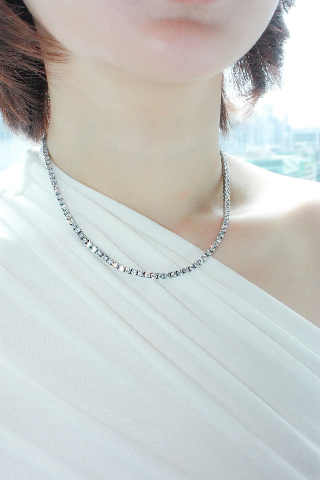 Moissanite Tennis Necklace