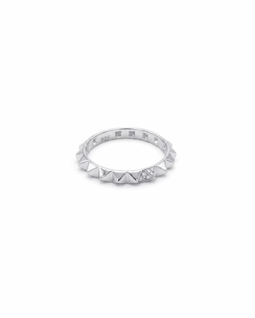 Bold Pyramid Stud Band Ring