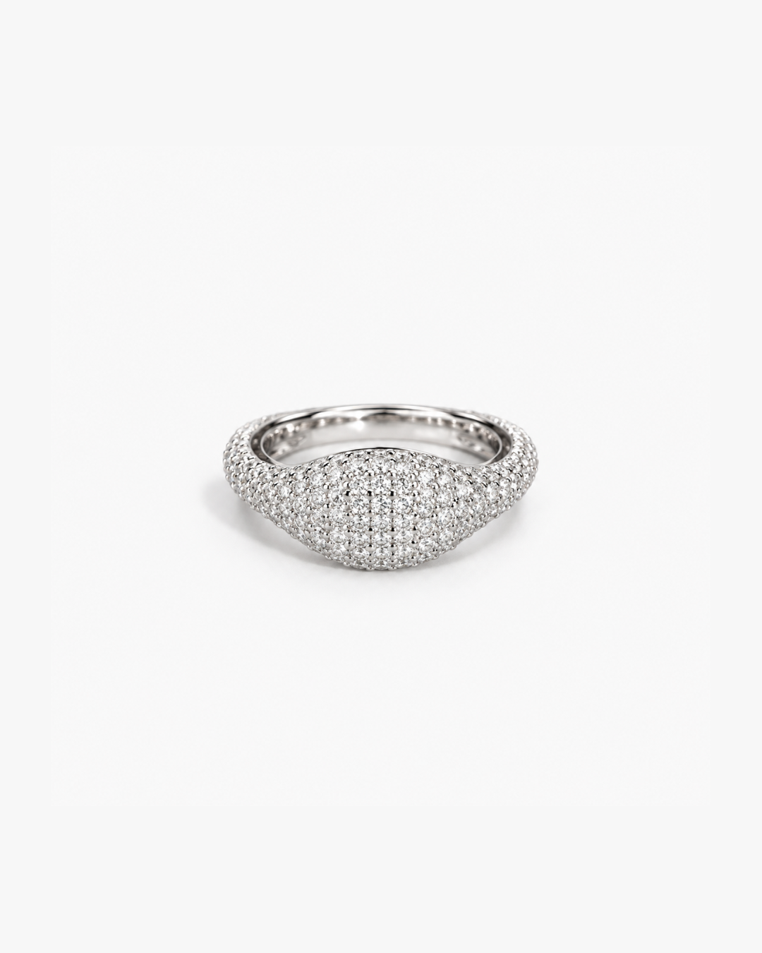 Pavé Signet Dome Pinky Ring