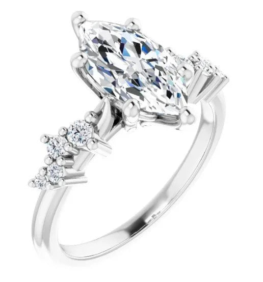 Feather Engagement Ring