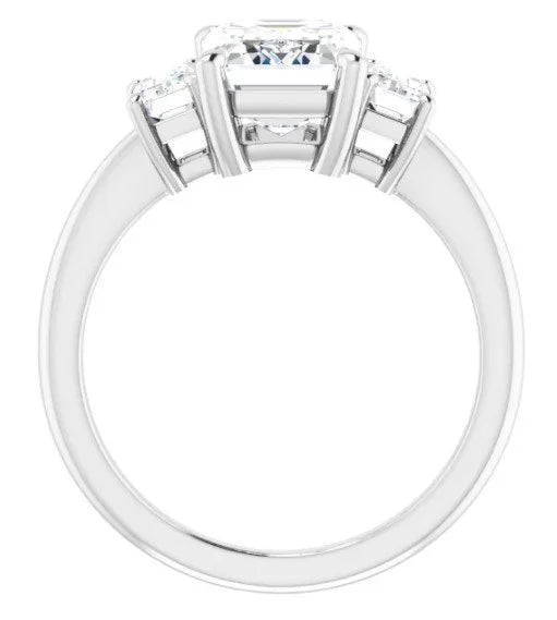Three Emerald Cut Ring
