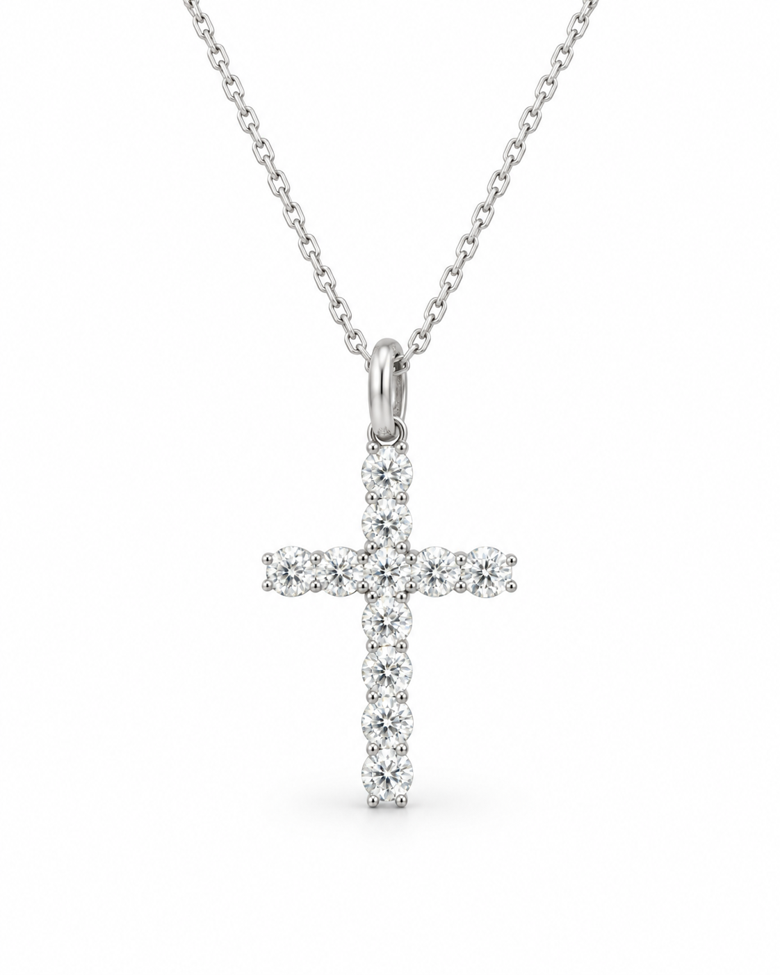 XL Cross Moissanite Necklace