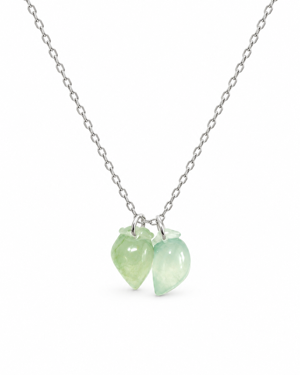 Peach Pair Perfect Jade Necklace