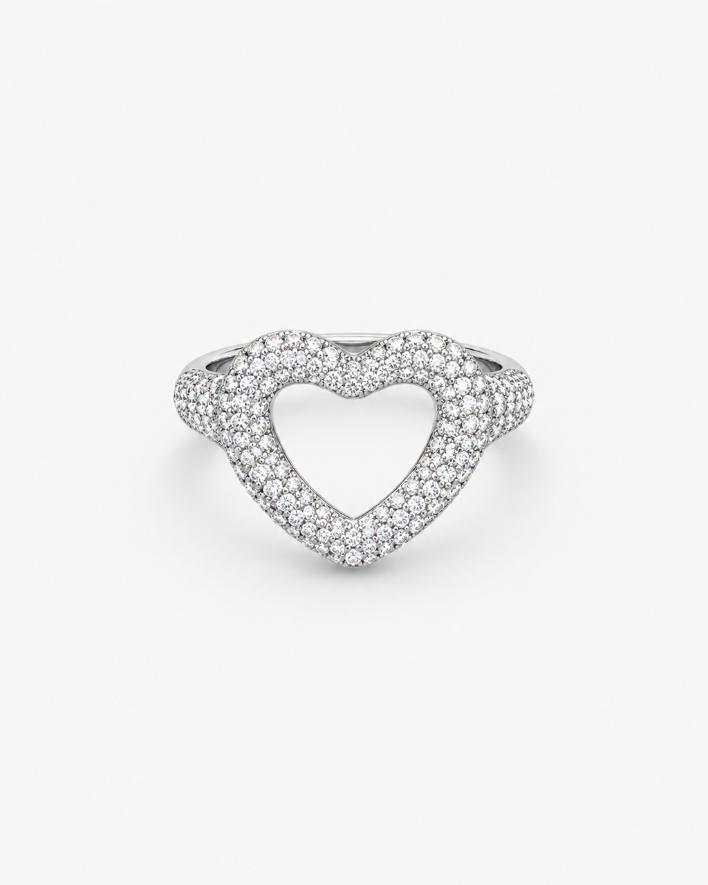 Iced Heart Ring