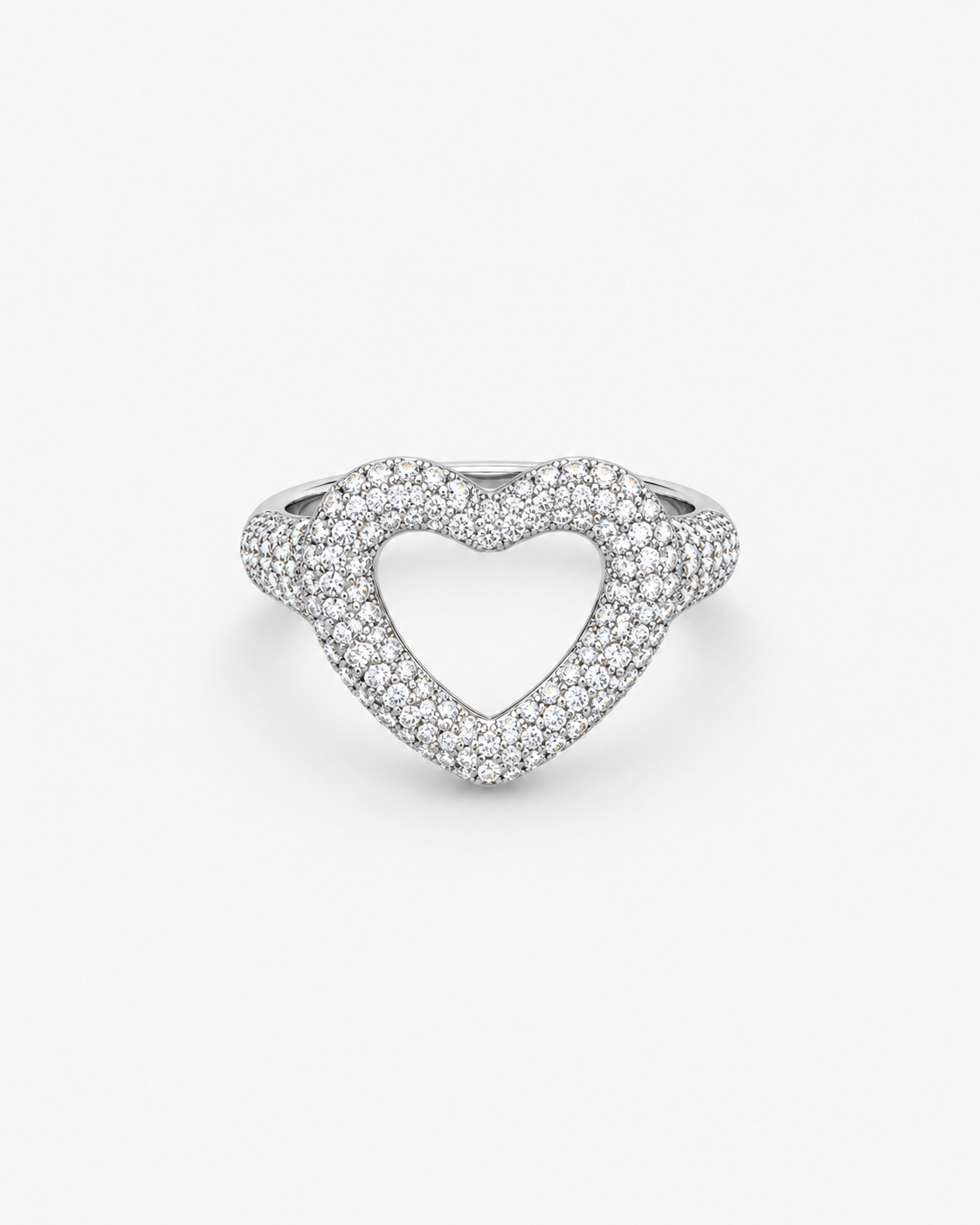Iced Heart Ring
