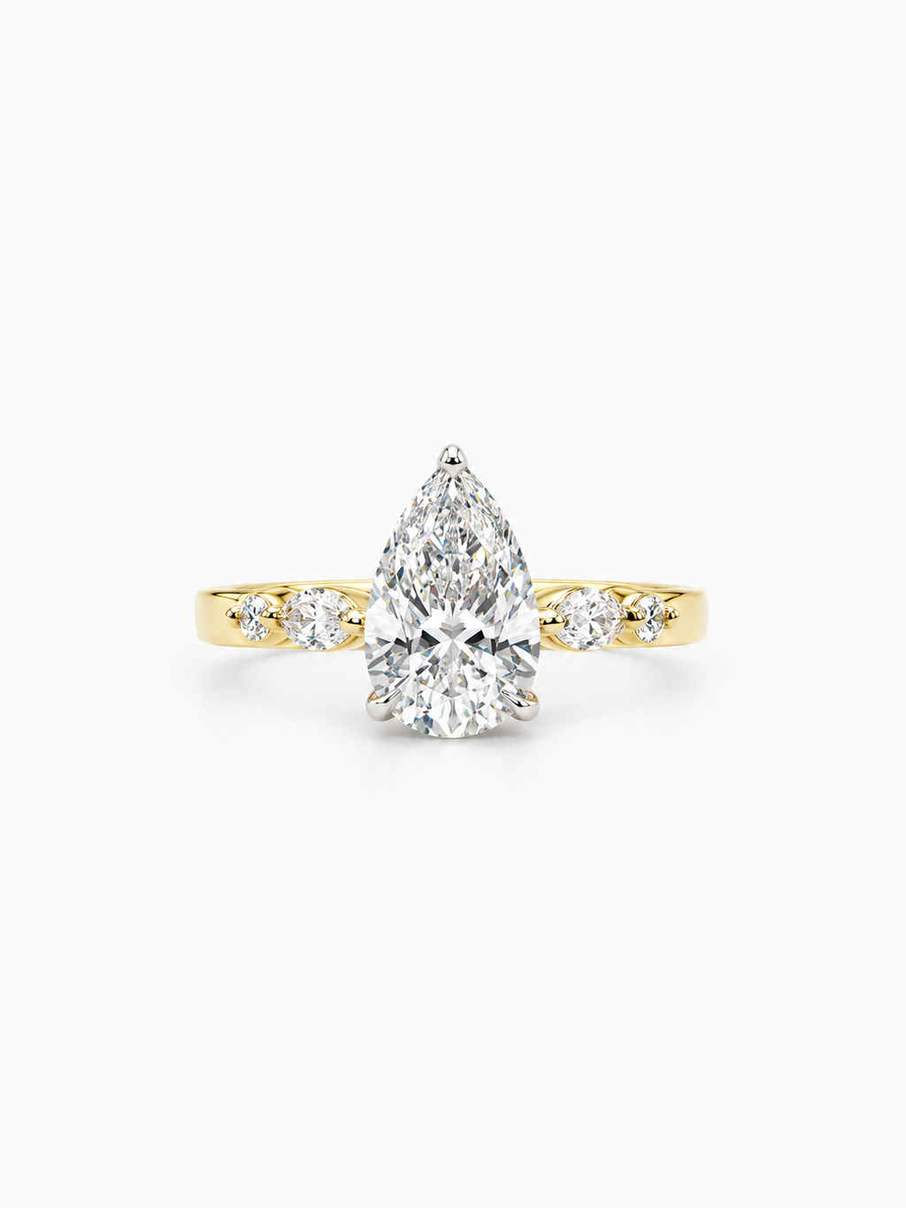 Pear Center Engagement Ring