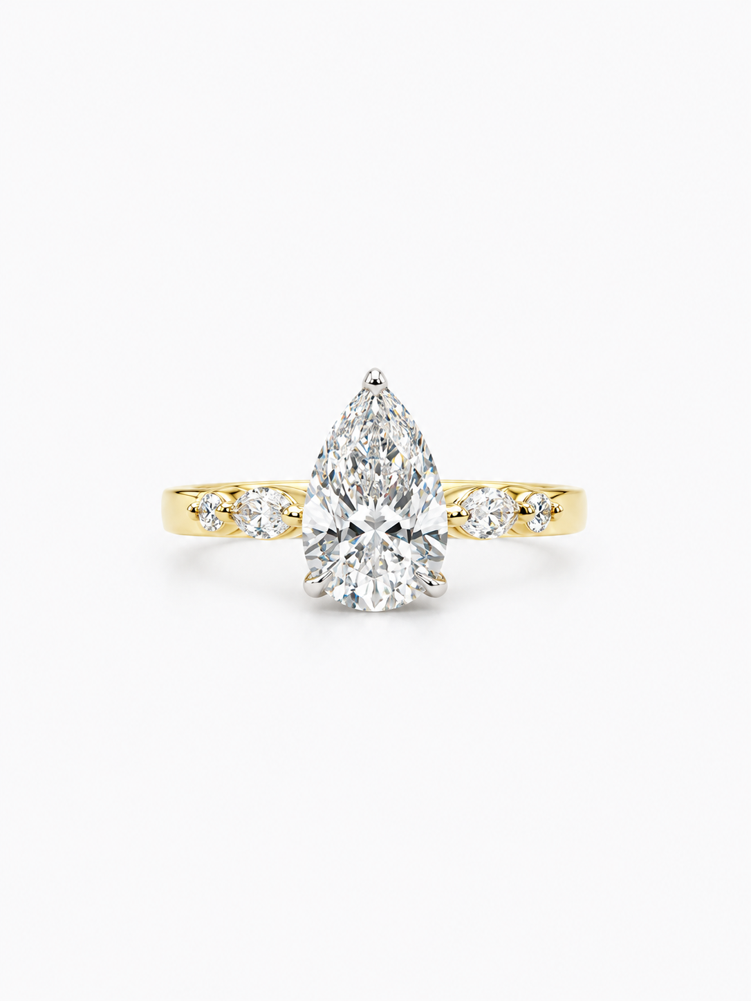Pear Center Engagement Ring