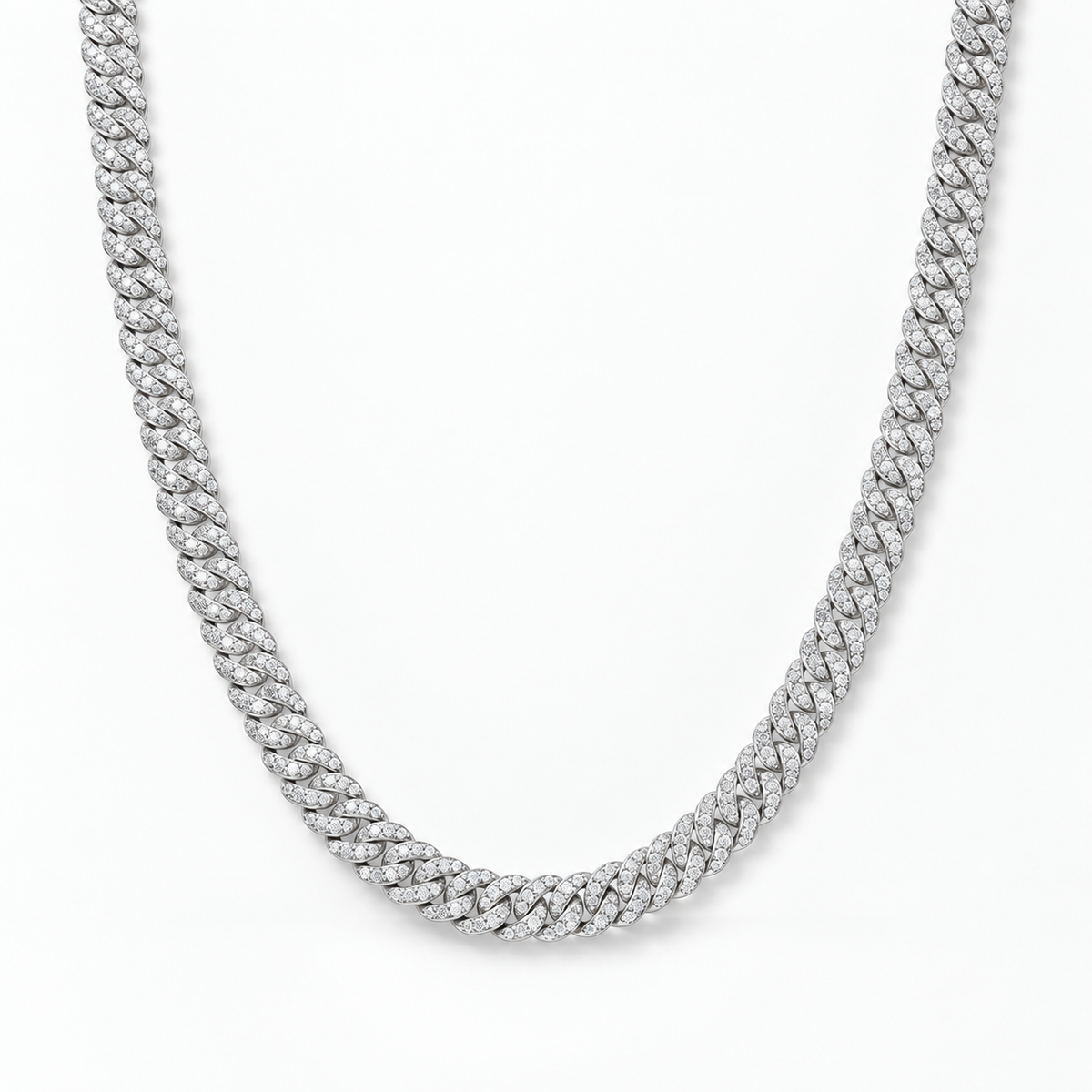 Pavé Cuban Link Chain Necklace