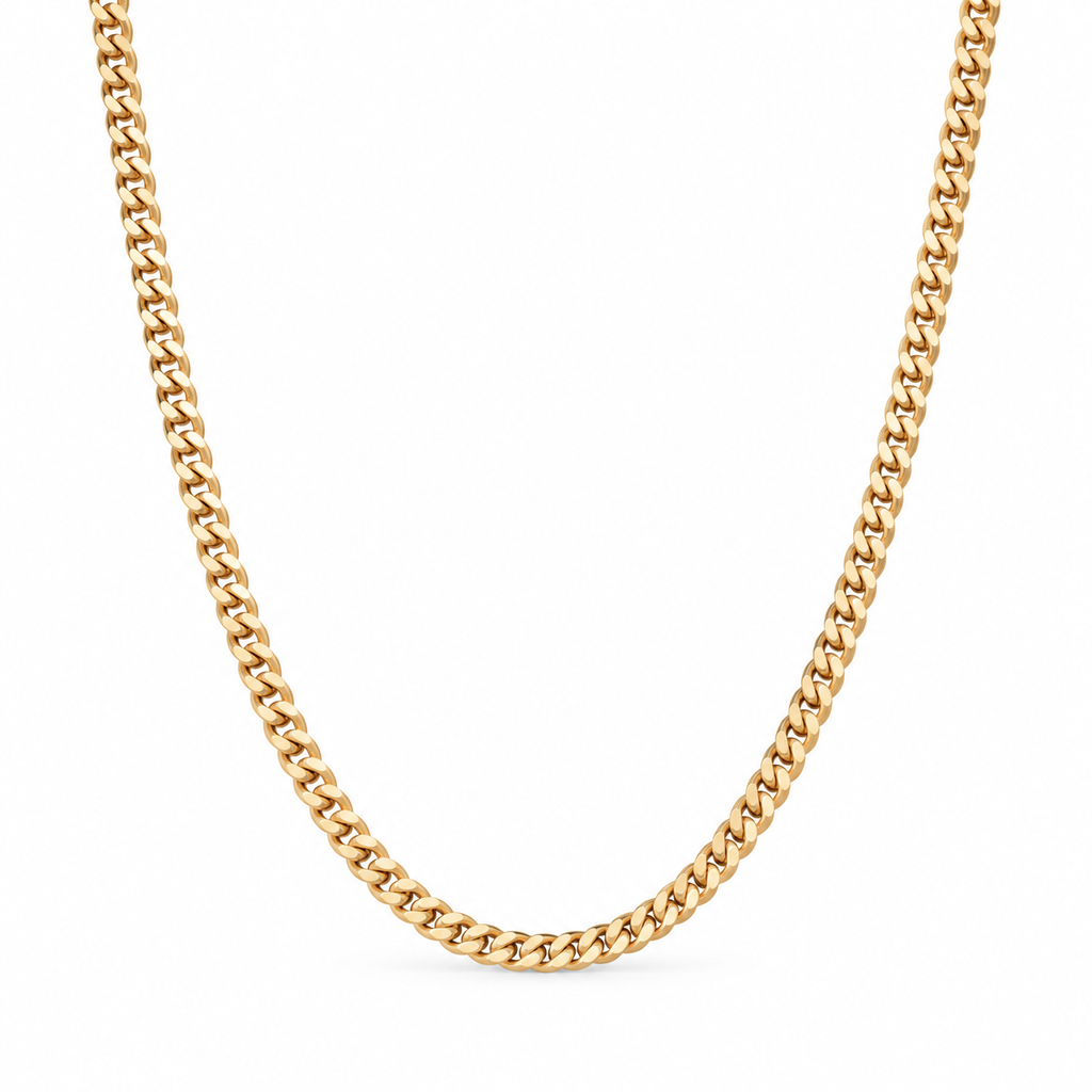 Faceted Curb Chain Necklace