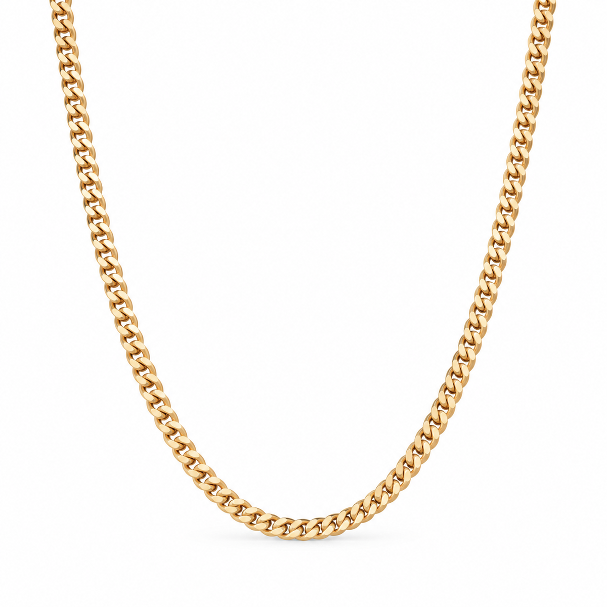 Faceted Curb Chain Necklace